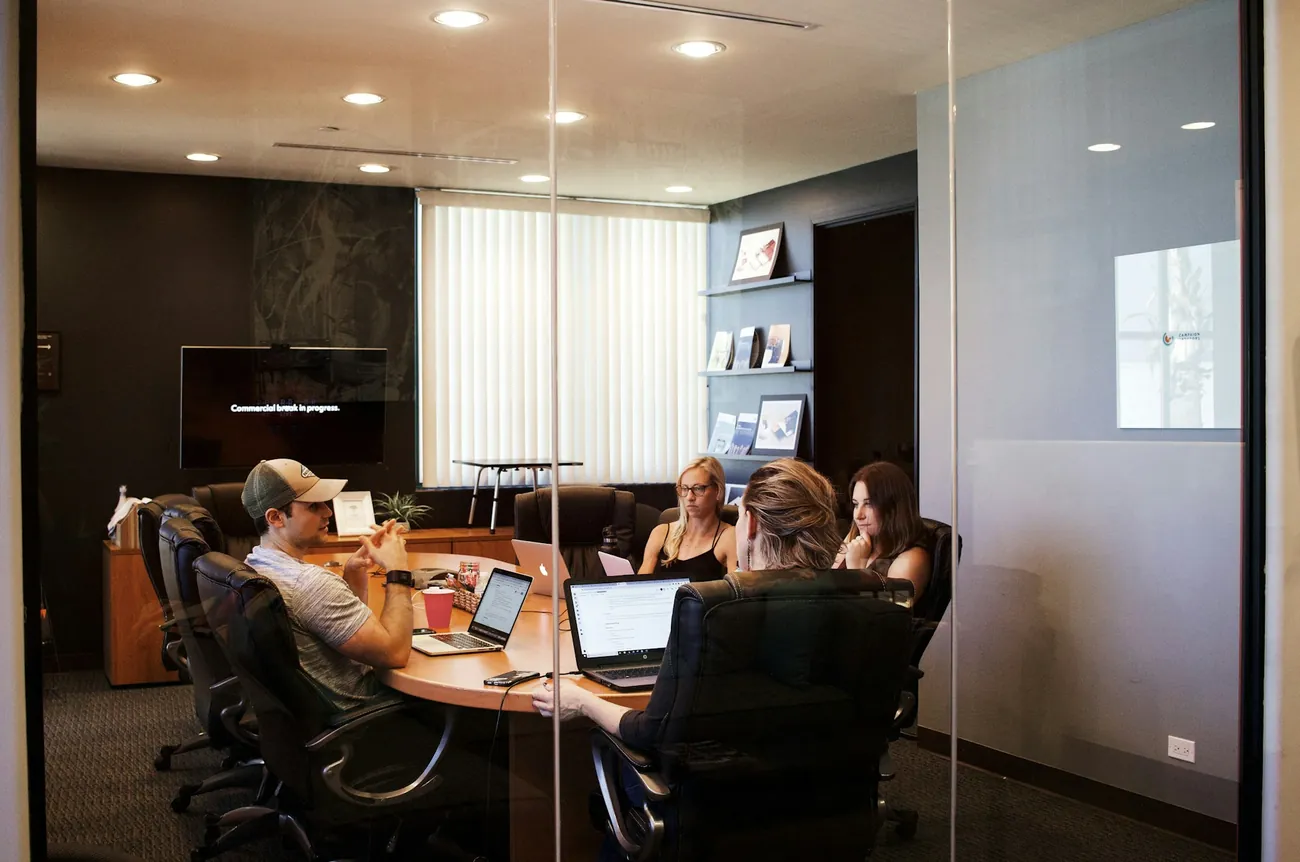 Vstack Labs engineers collaborating in a strategy session